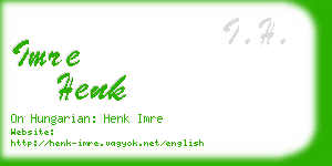 imre henk business card